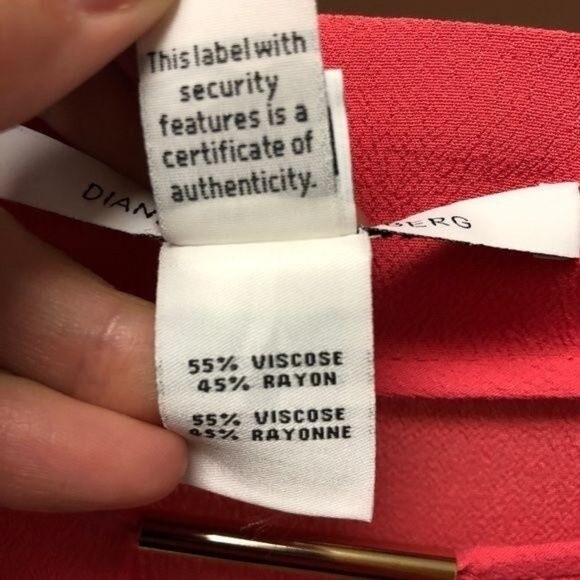 Diane von Furstenberg Oversized Blouse Dolman Top Silver Metal Accent - Picture 7 of 9